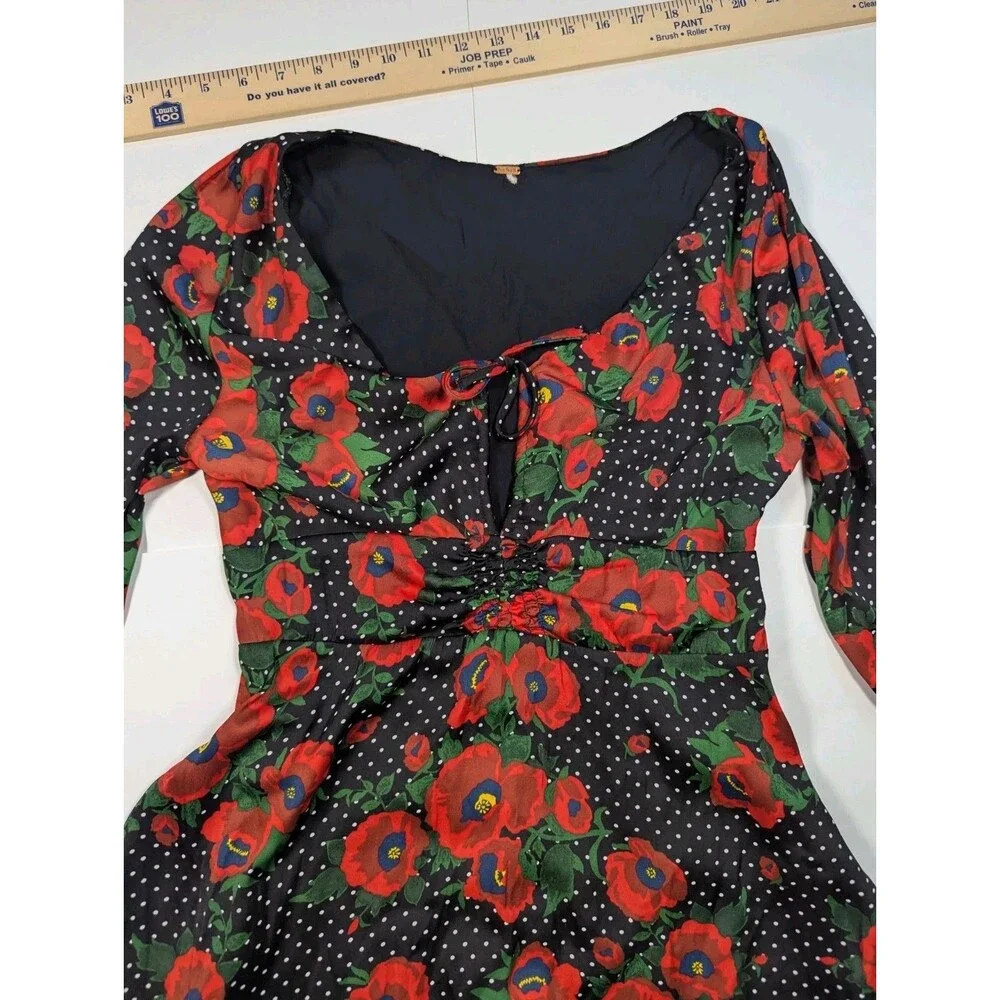Free People Dress Poppies And Polka Dots